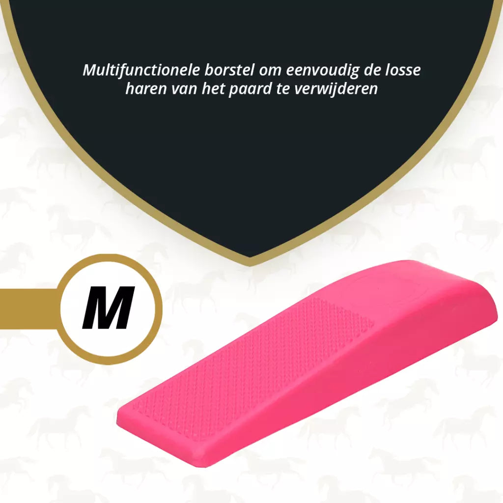 Excellent Horse Grooming Brush Medium roze