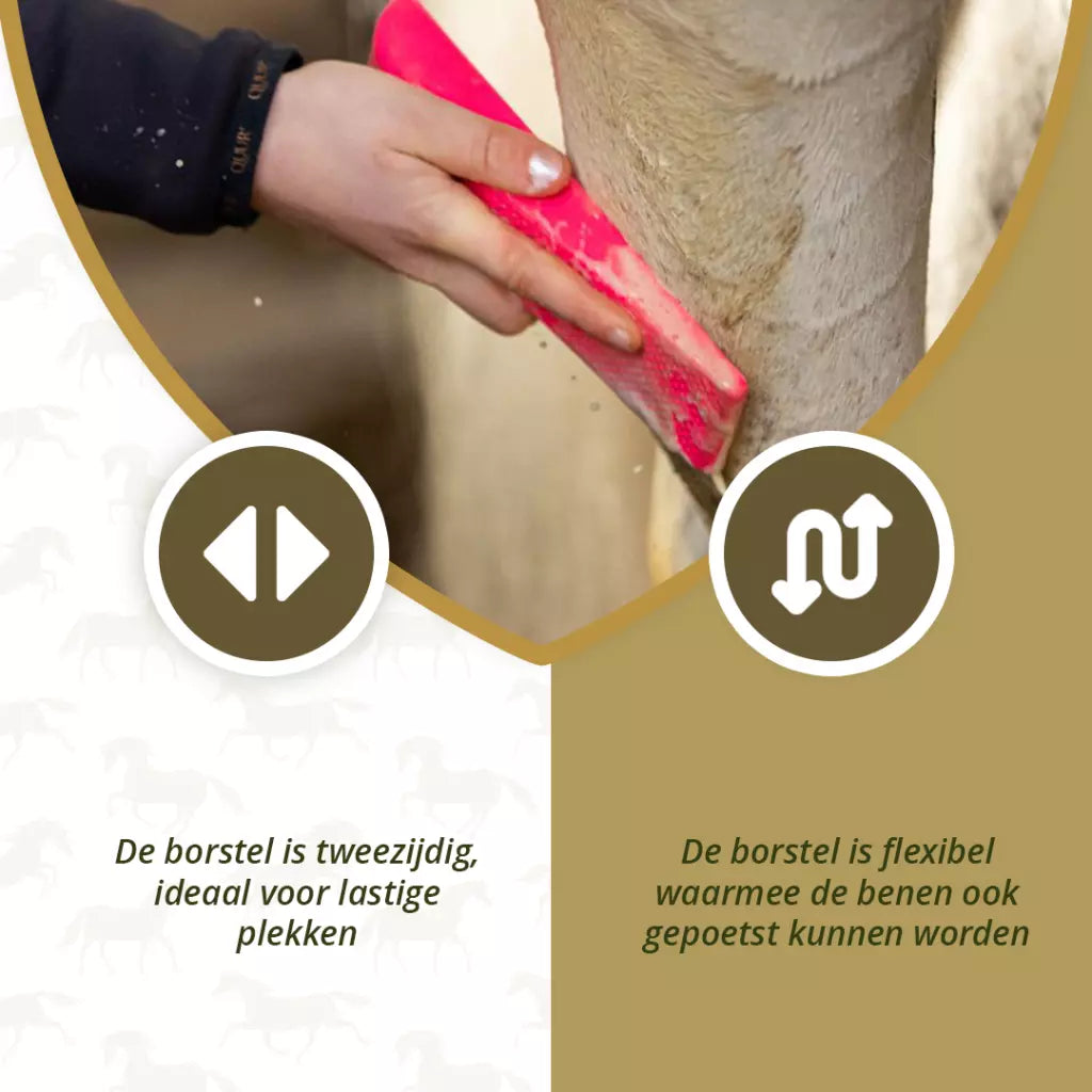 Excellent Horse Grooming Brush Medium roze