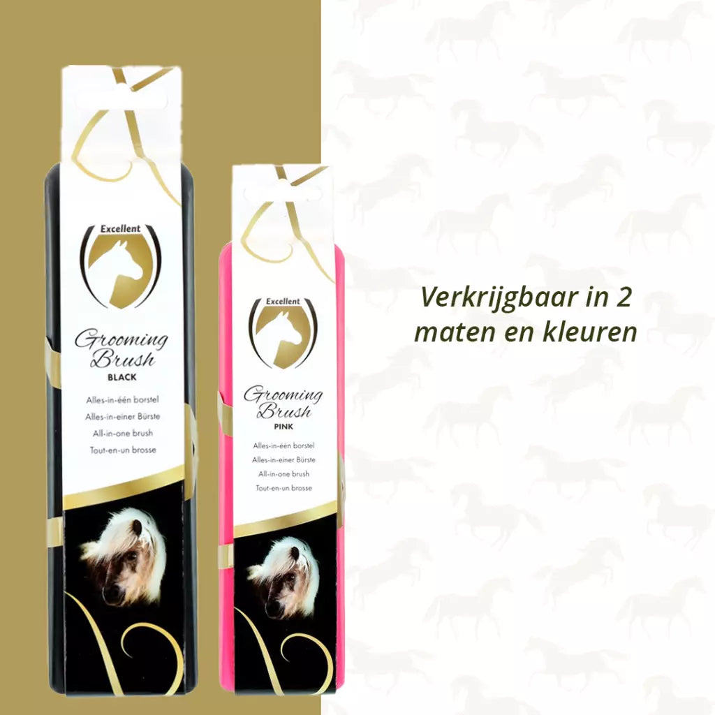Excellent Horse Grooming Brush Medium roze