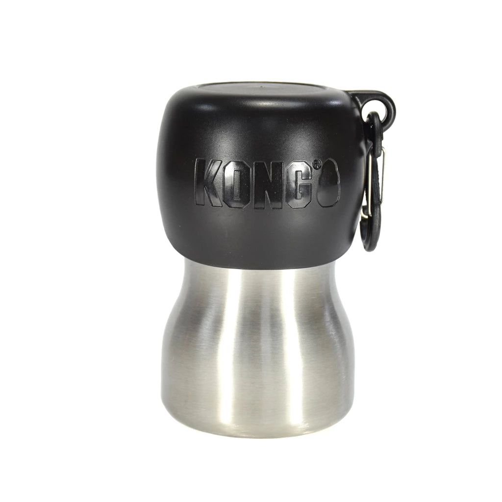 KONG H2O 255 ml rvs waterfles zwart