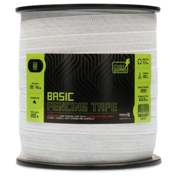 Zone0227 zoneguard 40 mm basic afrasteringslint wit 200 m